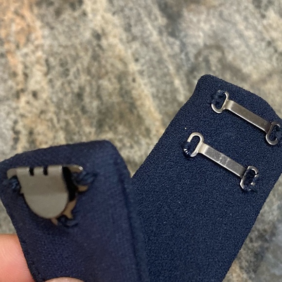 NWT New Alex & Eve Ruffled-Back Sheath Halter Dress Navy Size 10 - Picture 11 of 14